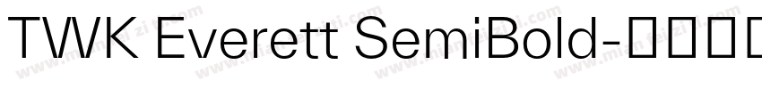 TWK Everett SemiBold字体转换